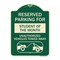 Signmission Reserved Parking for Student of Month Unauthorized Vehicles Towed Away Alum, 24" x 18", G-1824-23074 A-DES-G-1824-23074 - alternate 1